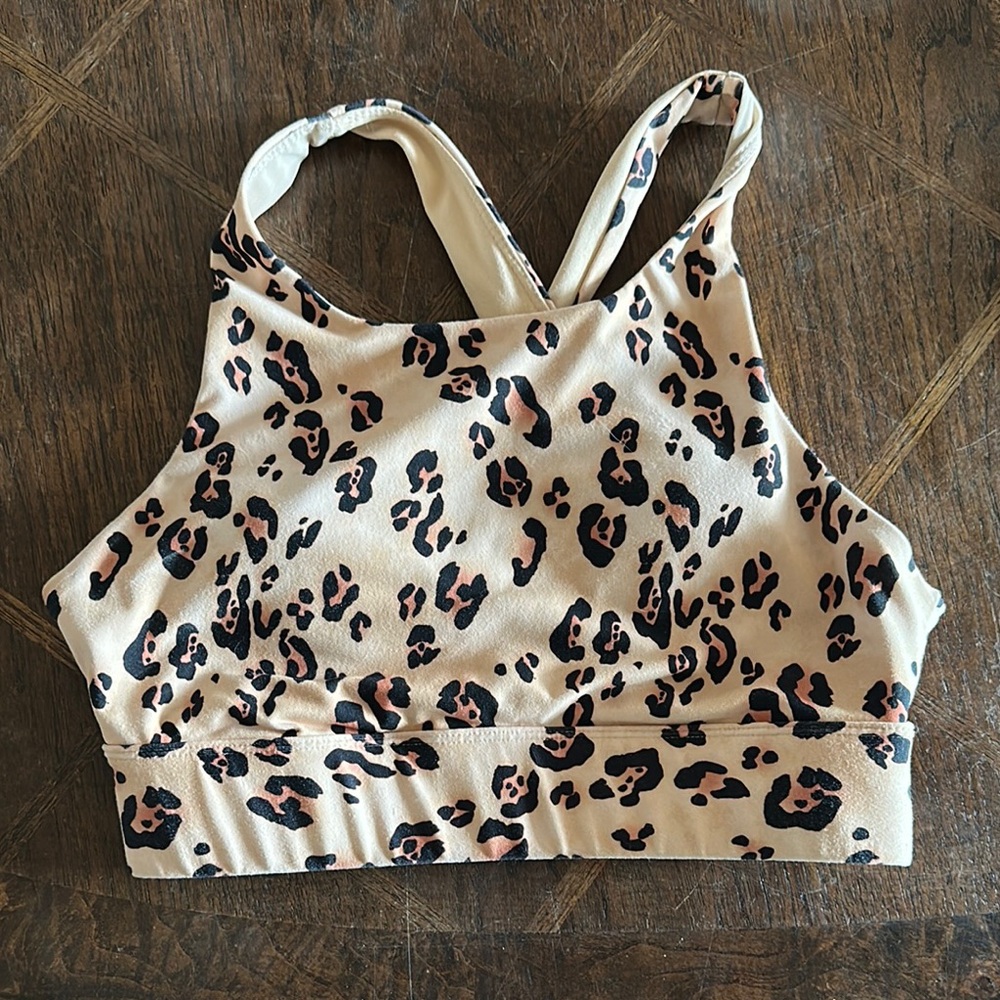 Fabletics Leopard Print Women's Sports Bra